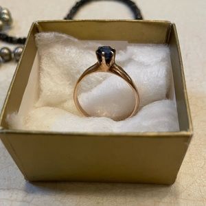 Antique Sapphire Solitaire